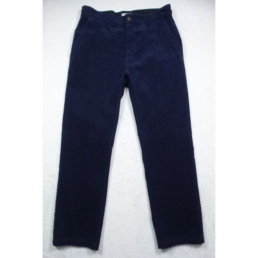 Rhythm Corduroy Trouser Mens Size 32 Blue Straight Leg High Rise Comfort NWT